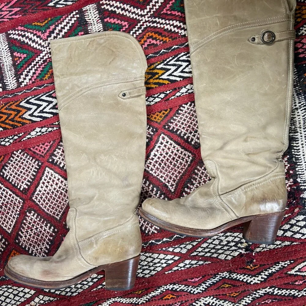 Frye Tan Heeled Boots - Picture 2 of 6